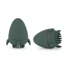 PETITE&MARS Szilikon fürdőjáték kefével Splashy Rocket Misty Green 6m+