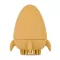 PETITE&MARS Szilikon fürdőjáték kefével Splashy Rocket Intense Ochre 6m+