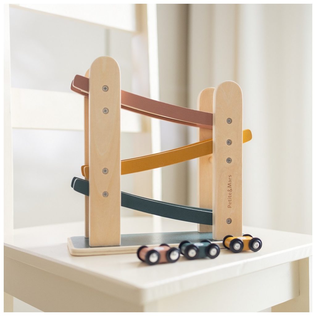 PETITE&MARS Fa játék – Versenypálya  Milky Way Wood of Mars 18hó+ Aurora Pink