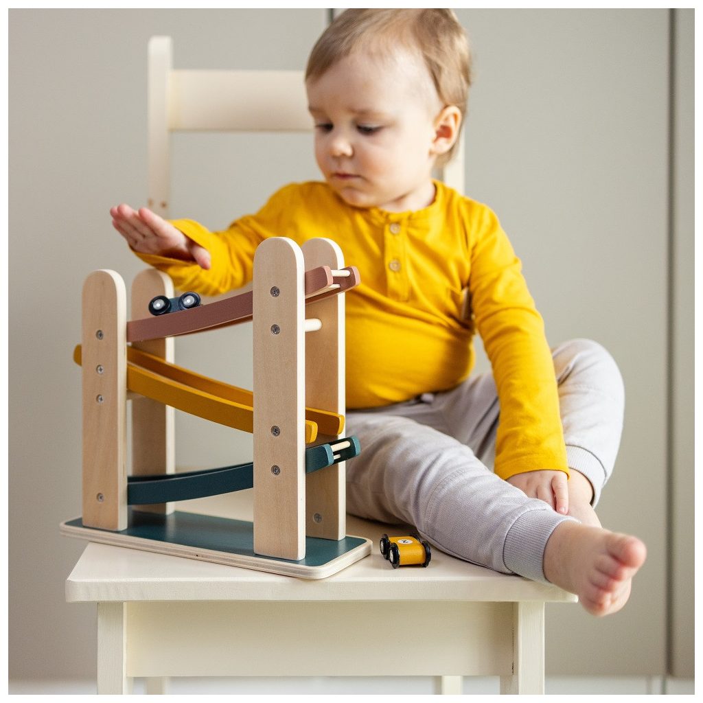 PETITE&MARS Fa játék – Versenypálya  Milky Way Wood of Mars 18hó+ Aurora Pink