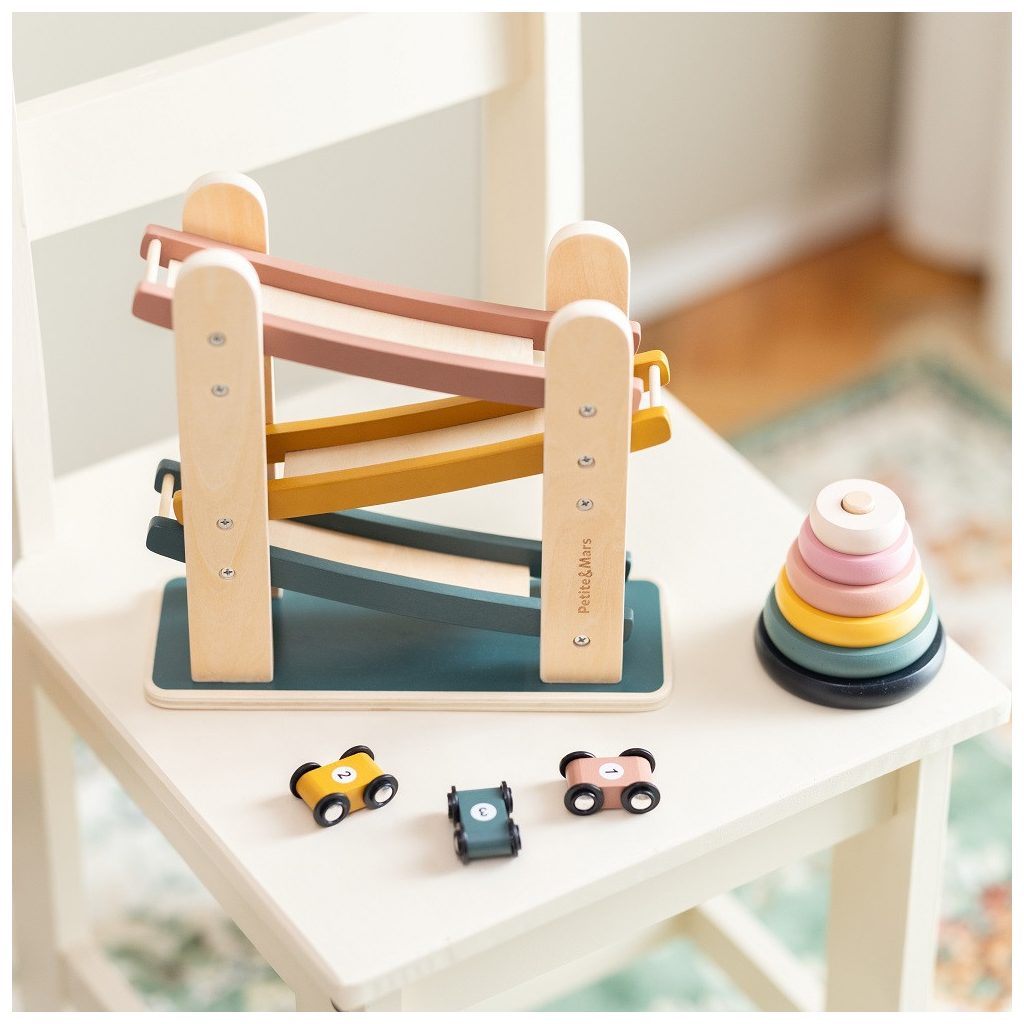 PETITE&MARS Fa játék – Versenypálya  Milky Way Wood of Mars 18hó+ Aurora Pink