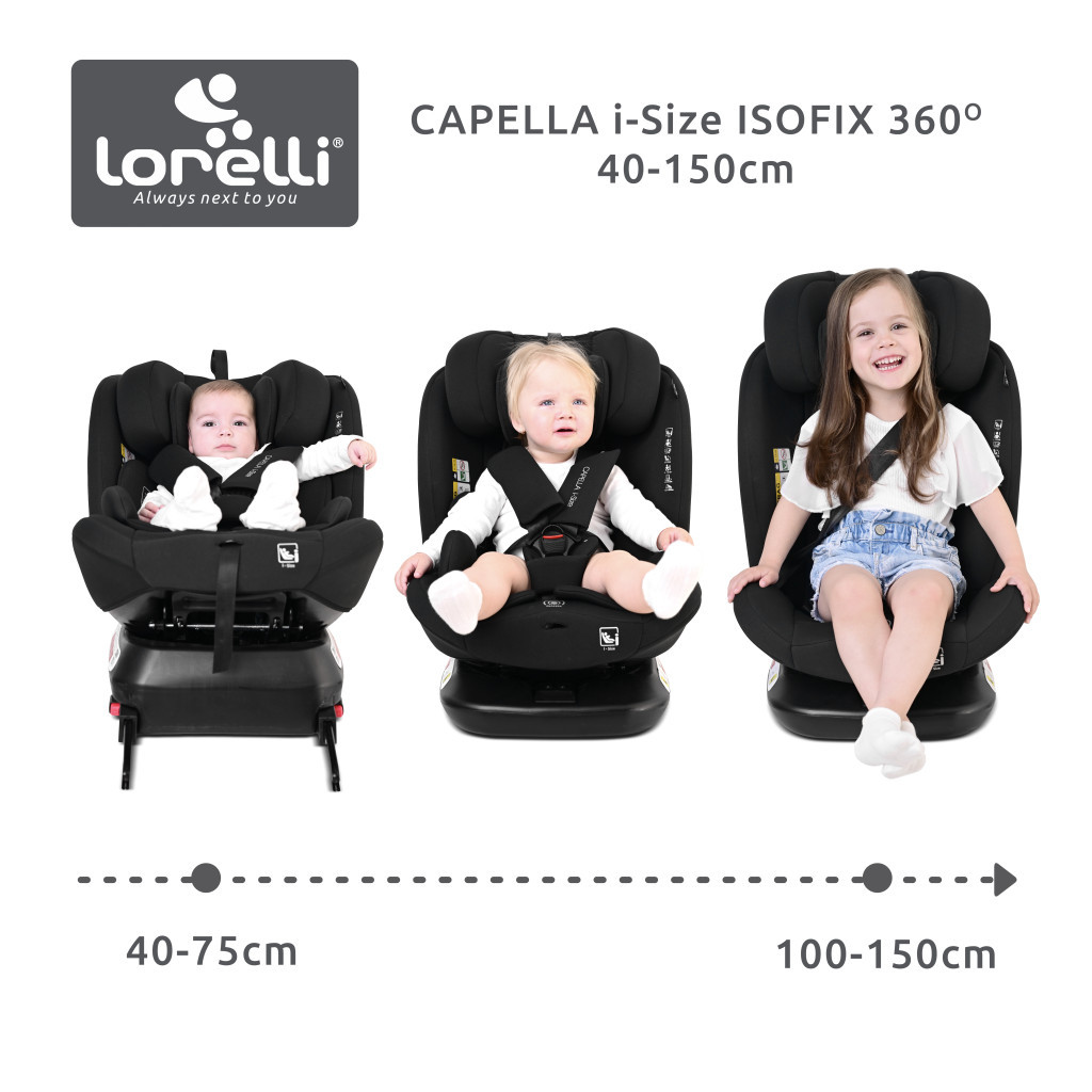 Lorelli Capella autósülés ISOFIX 40-150cm - Beige