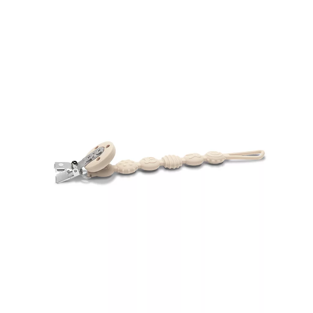 Lorelli Természetes szilikon cumitartó lánc - Beige