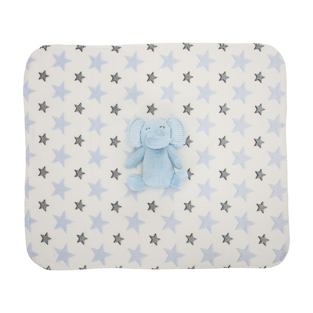 Lorelli Nappy takaró 75x90 cm - Blue Elephant