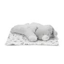 Lorelli Poffy Duo takaró 75x90 cm párnával 45x30 cm - White Grey Teddy Bear
