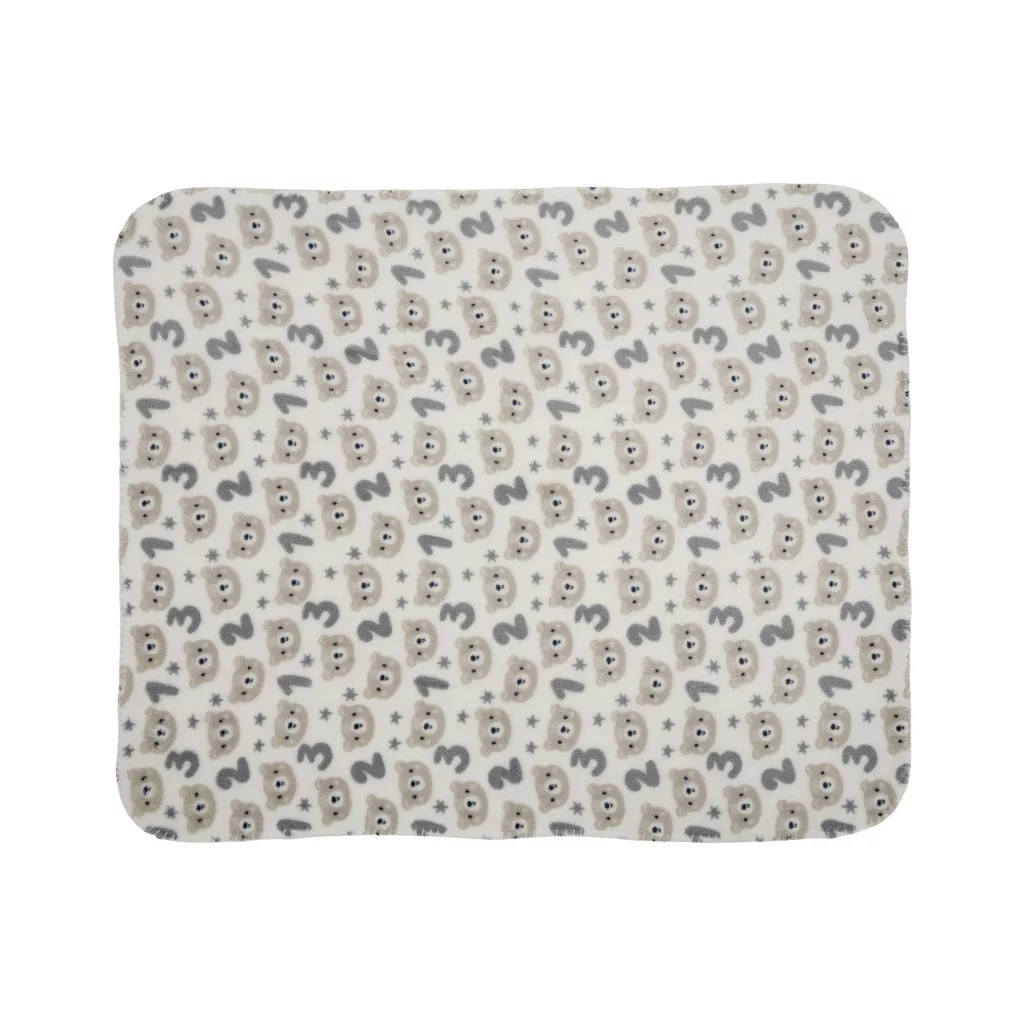 Lorelli Poffy Duo takaró 75x90 cm párnával 45x30 cm - White BeigeTeddy Bear