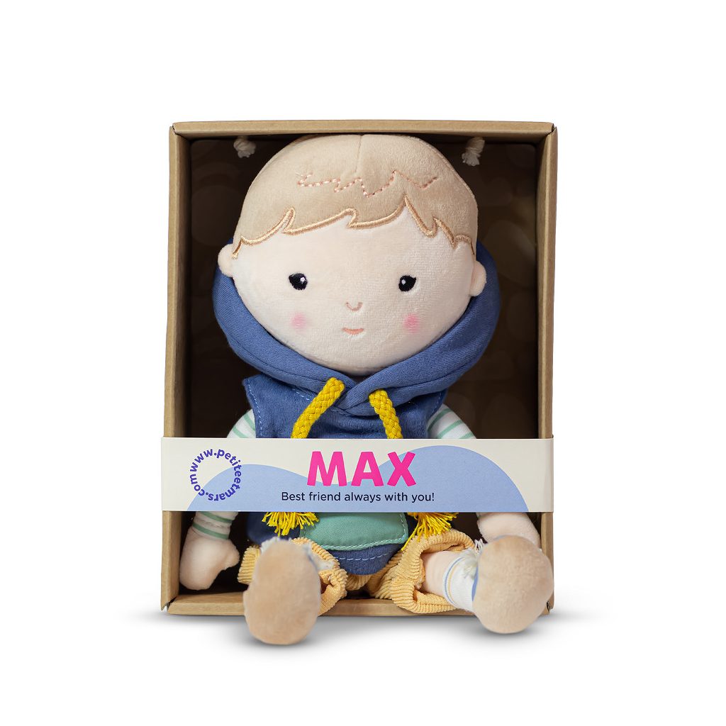 PETITE&MARS Plüss játékbaba Max 0hó+, 35 cm