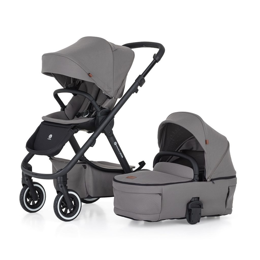 PETITE&MARS Kombinált babakocsi ICON 2in1 Dove Grey XXL AIR