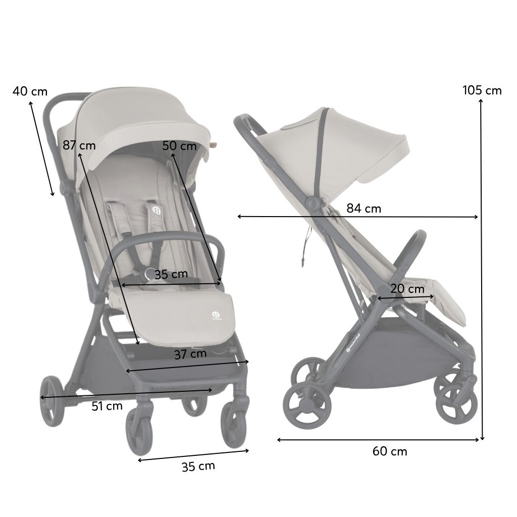 PETITE&MARS Sport babakocsi Flip Platinum Grey