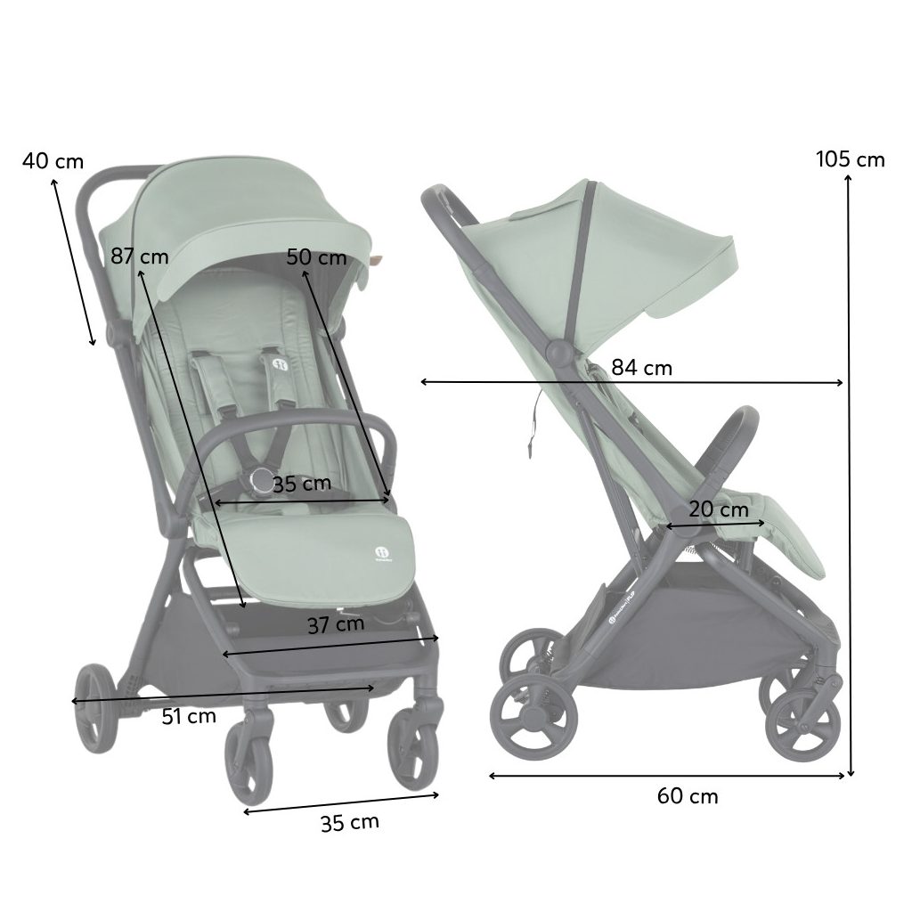 PETITE&MARS Sport babakocsi Flip Matcha Green