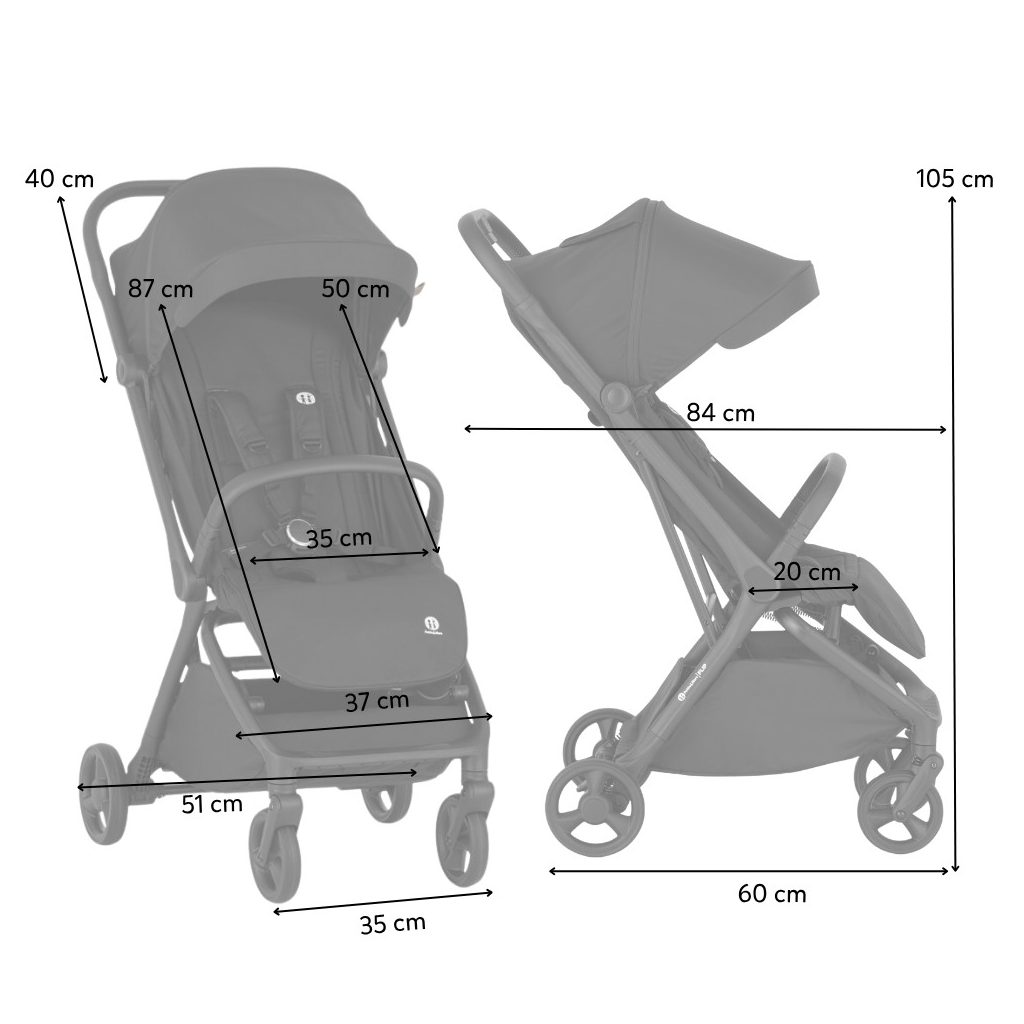 PETITE&MARS Sport babakocsi Flip Forever Black