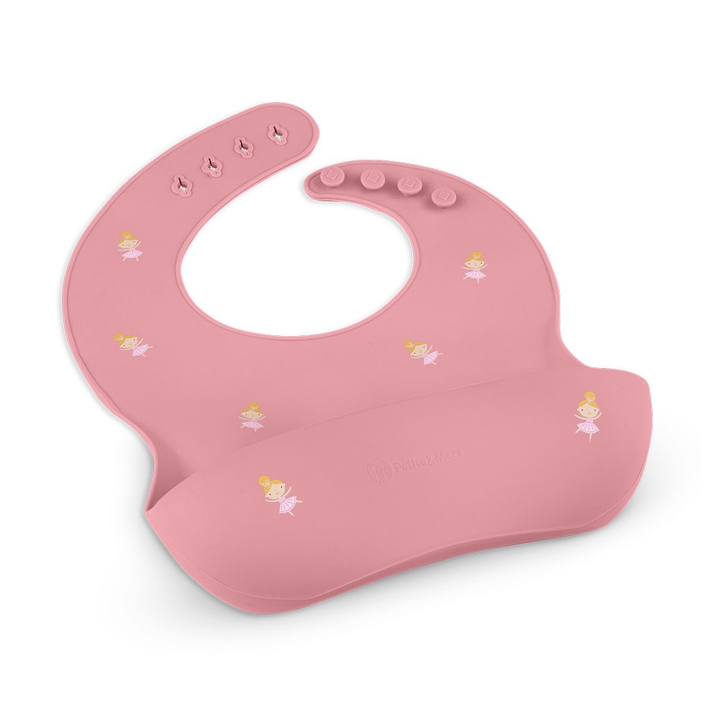 PETITE&MARS Szilikon előke Take&Match Rose Princesses 6m+