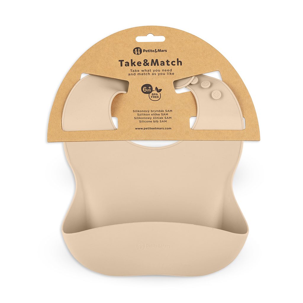 PETITE&MARS Szilikon előke Take&Match Desert Sand 6m+