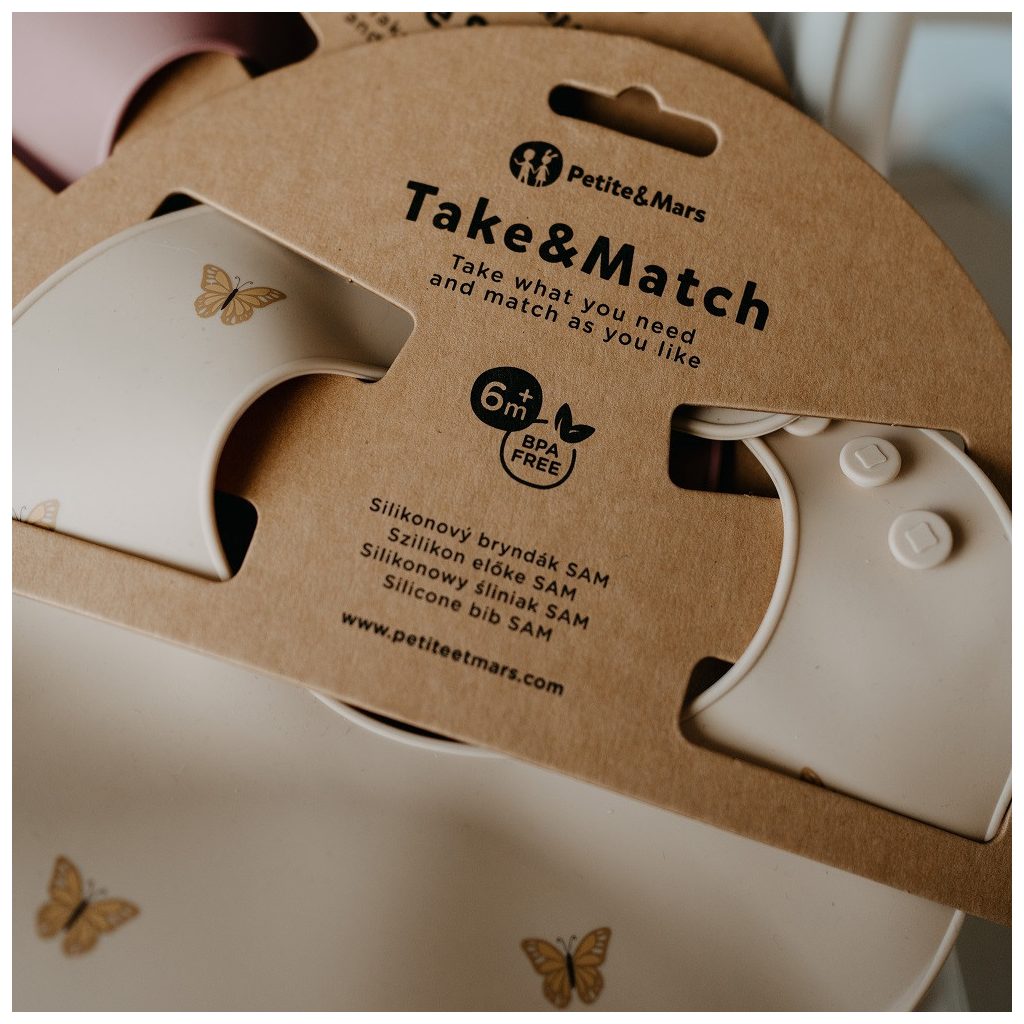 PETITE&MARS Szilikon előke Take&Match Desert Sand 6m+