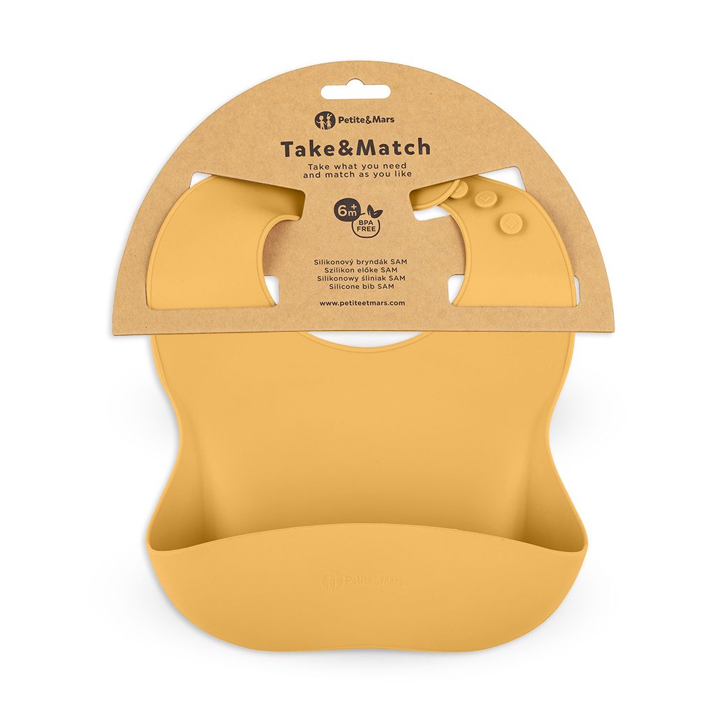 PETITE&MARS Szilikon előke Take&Match Intense Ochre 6m+