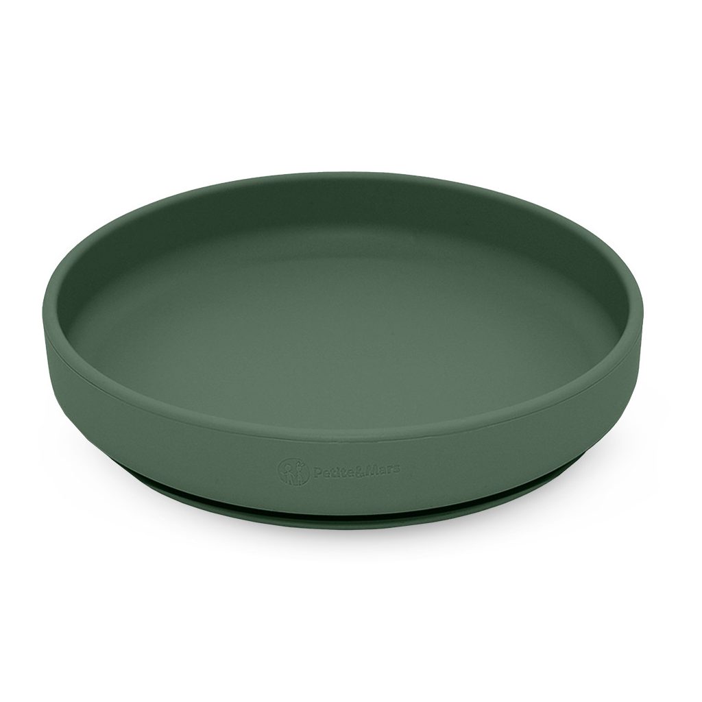 PETITE&MARS  Szilikon tányér tapadókoronggal TAKE&MATCH Misty Green 6m+
