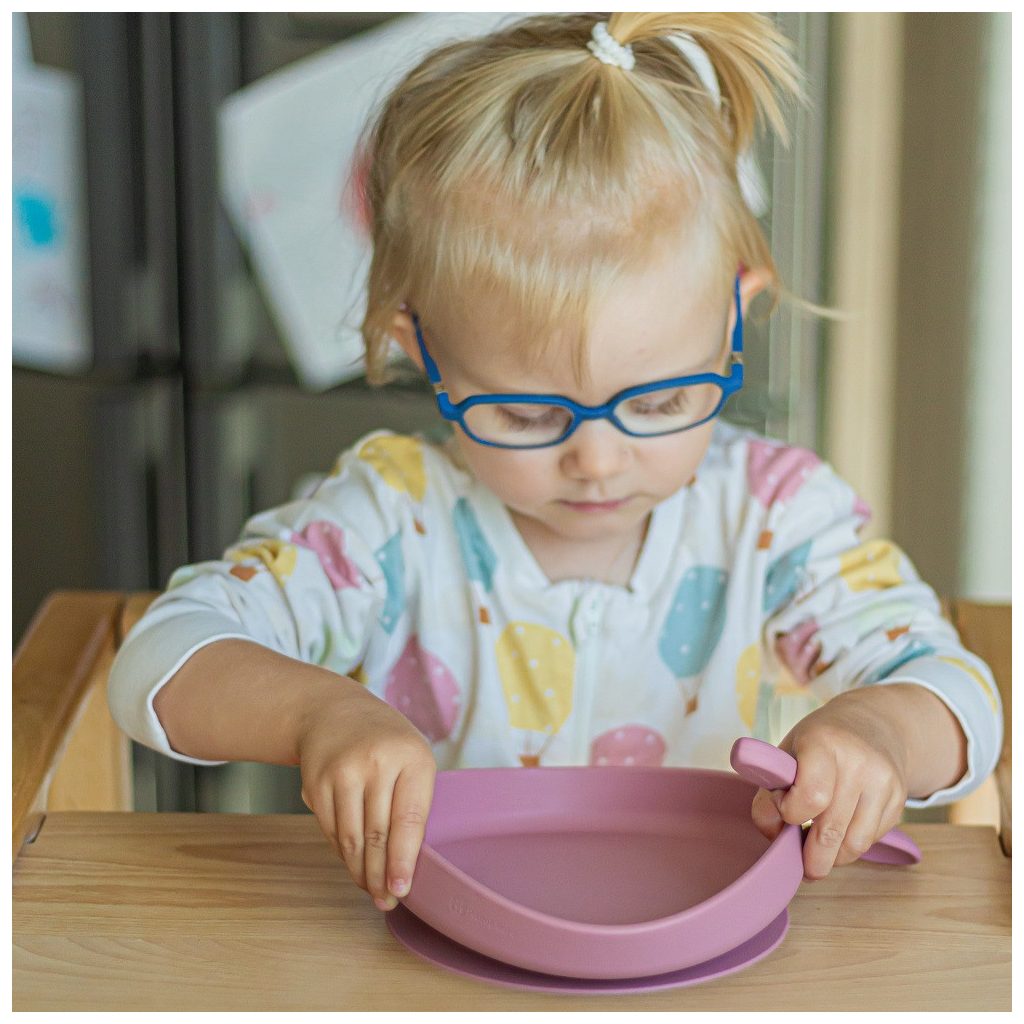 PETITE&MARS  Szilikon tányér tapadókoronggal TAKE&MATCH Misty Green 6m+