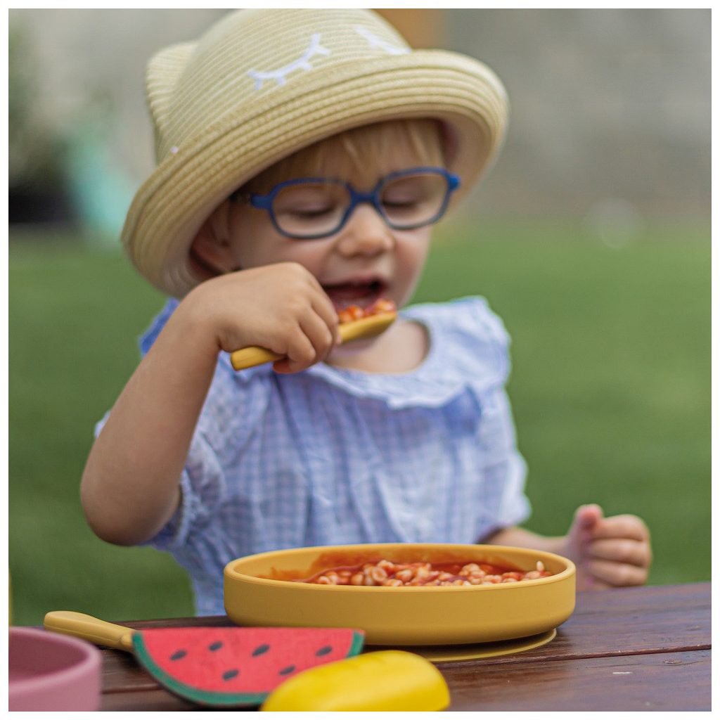 PETITE&MARS  Szilikon tányér tapadókoronggal TAKE&MATCH Desert Sand 6m+