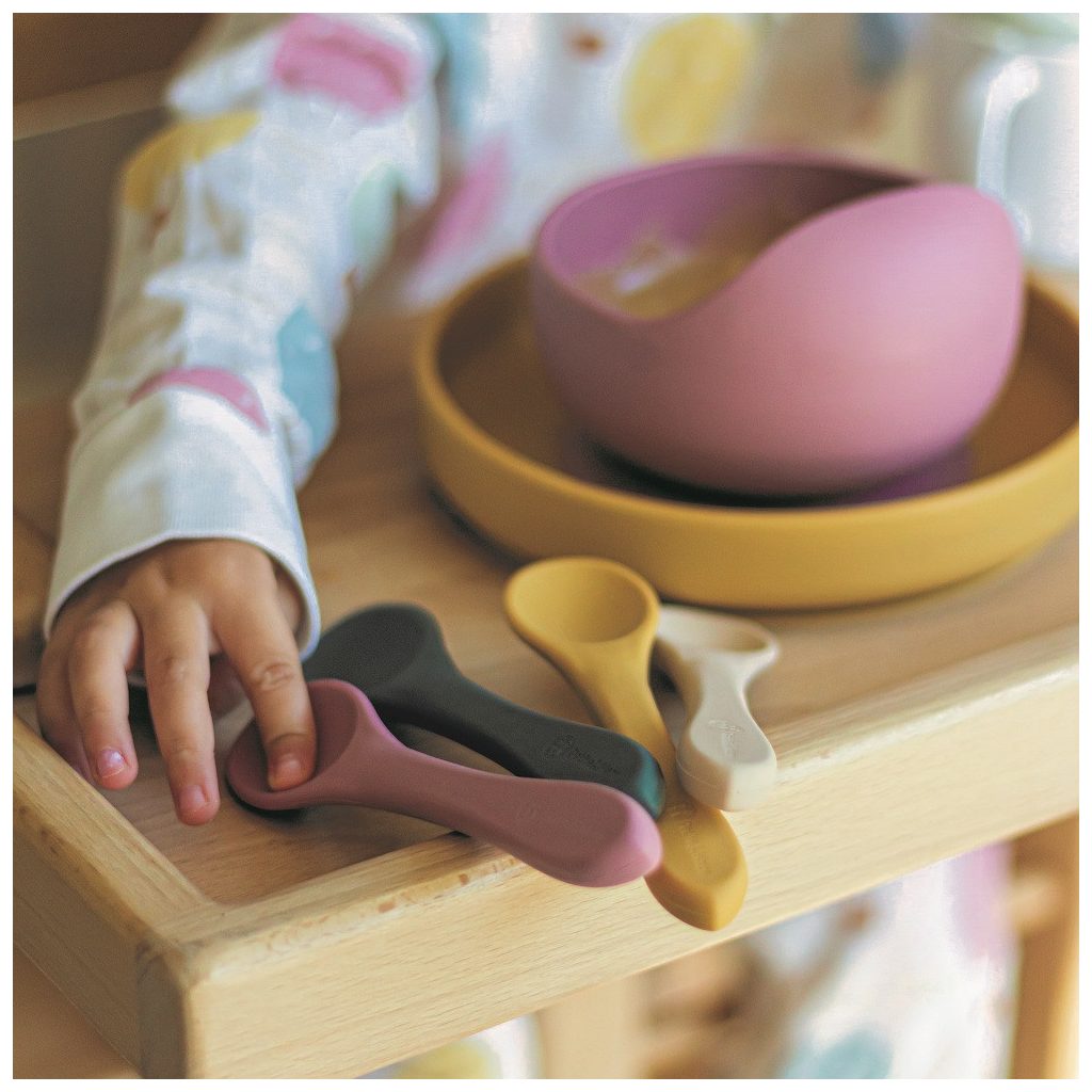 PETITE&MARS Szilikon evőeszközök TAKE&MATCH Misty Green 6m+