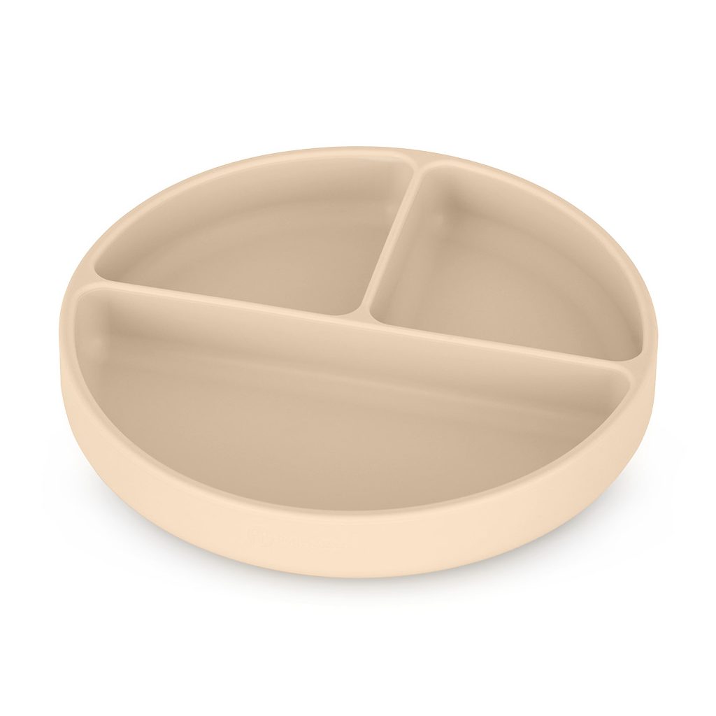 PETITE&MARS Szilikon osztott tányér, kerek Take&Match Desert Sand 6m+