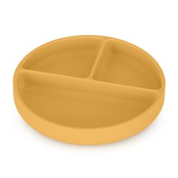   PETITE&MARS Szilikon osztott tányér, kerek Take&Match Intense Ochre 6m+