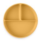 PETITE&MARS Szilikon osztott tányér, kerek Take&Match Intense Ochre 6m+