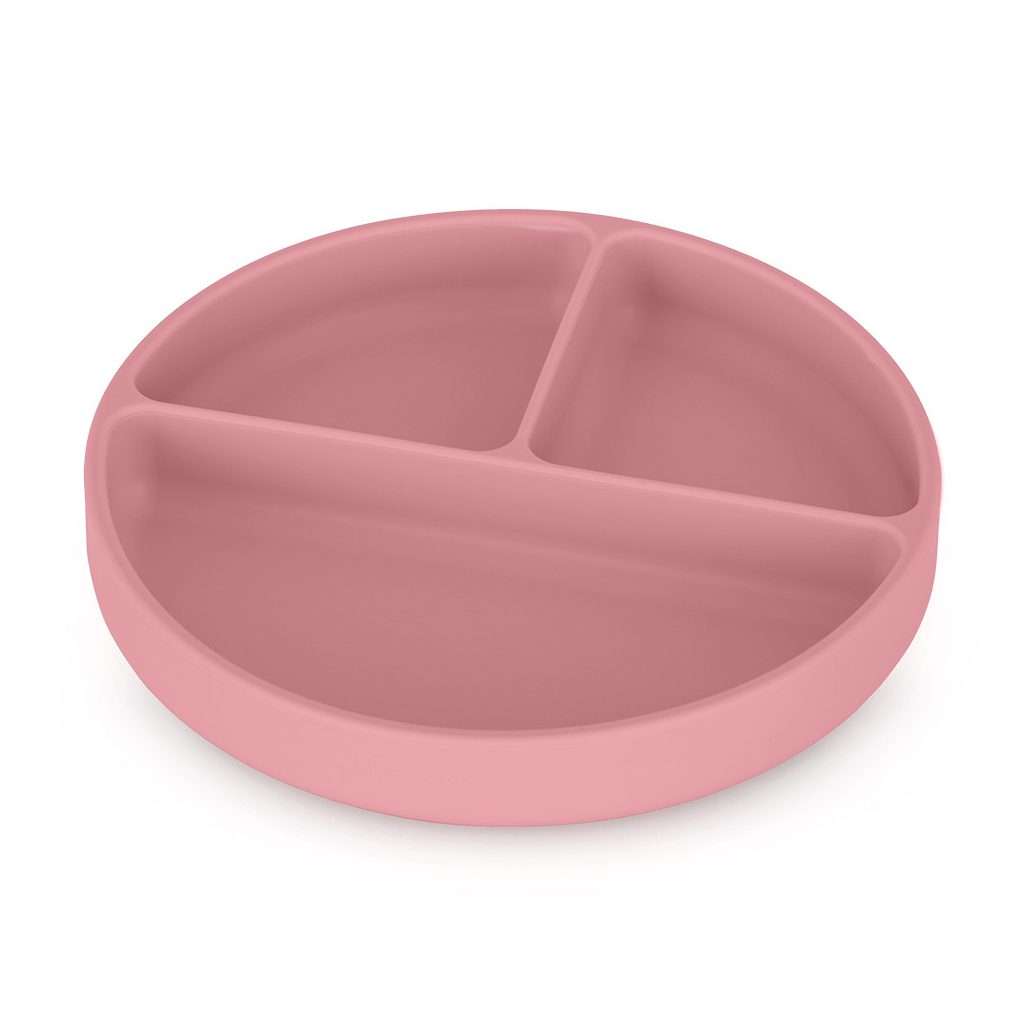 PETITE&MARS Szilikon osztott tányér, kerek Take&Match Dusty Rose 6m+