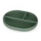 PETITE&MARS Szilikon osztott tányér, ovális Take&Match Misty Green 6m+
