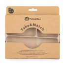 PETITE&MARS Szilikon osztott tányér, ovális Take&Match Desert Sand 6m+