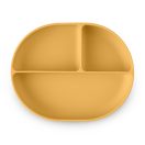 PETITE&MARS Szilikon osztott tányér, ovális Take&Match Intense Ochre 6m+