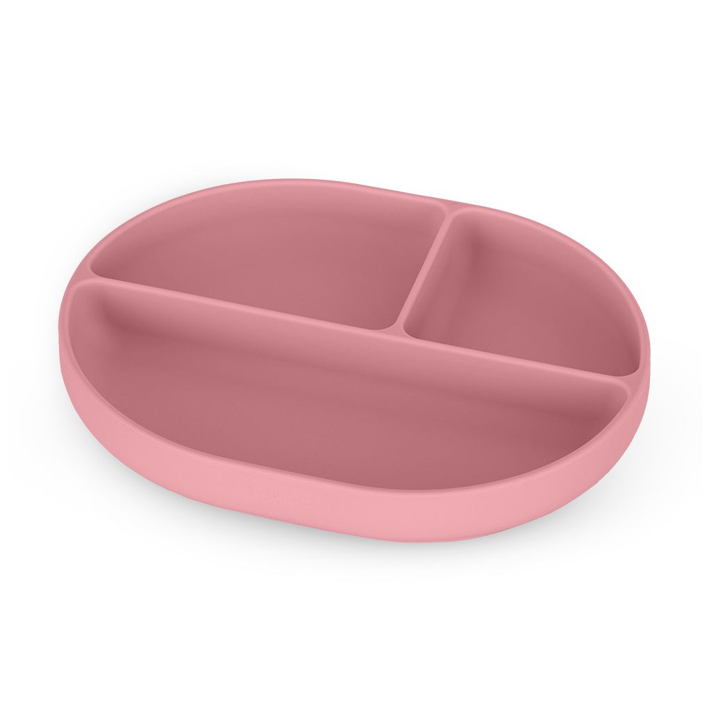 PETITE&MARS Szilikon osztott tányér, ovális Take&Match Dusty Rose 6m+