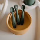 PETITE&MARS Kétszínű szilikon tál Take&Match Intense Ochre 6m+