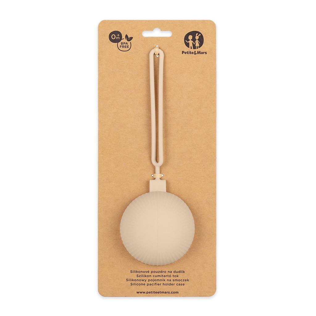 PETITE&MARS Szilikon cumitartó tok Desert Sand 0m+