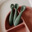 PETITE&MARS Szilikon gyakorló kanál szett 3 db Take&Match Dusty Rose 6m+