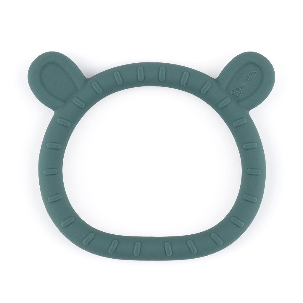 PETITE&MARS Szilikon rágóka Teddy Misty Green 0m+