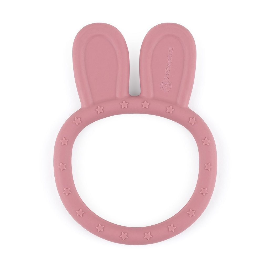 PETITE&MARS Szilikon rágóka Bunny Dusty Rose 0m+