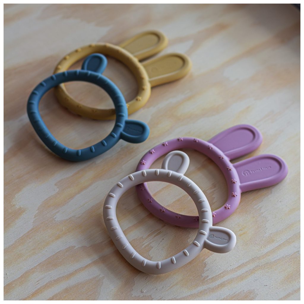 PETITE&MARS Szilikon rágóka Bunny Dusty Rose 0m+