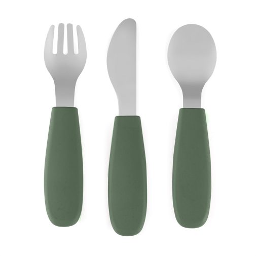 PETITE&MARS Rozsdamentes acél evőeszközkészlet Take&Match Misty Green 12m+