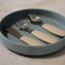 PETITE&MARS Rozsdamentes acél evőeszközkészlet Take&Match Desert Sand 12m+