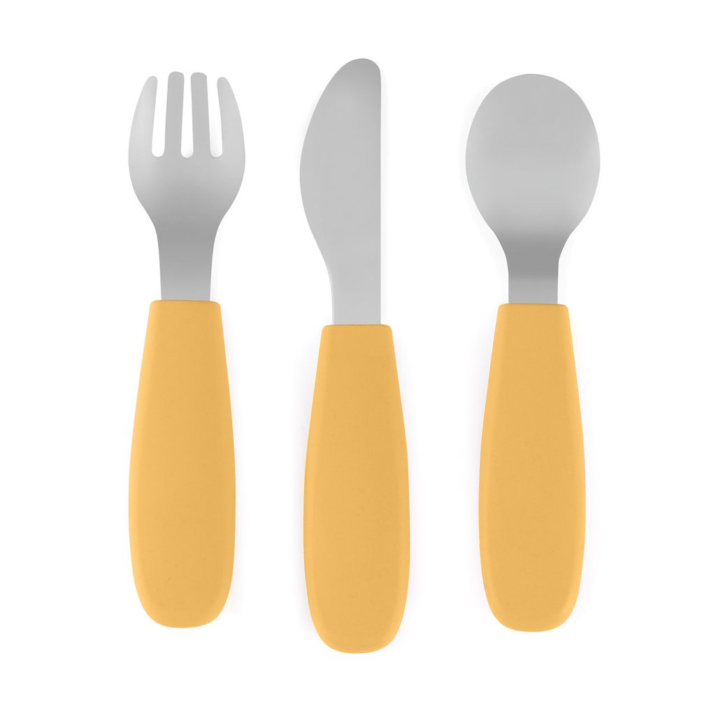 PETITE&MARS Rozsdamentes acél evőeszközkészlet Take&Match Intense Ochre 12m+
