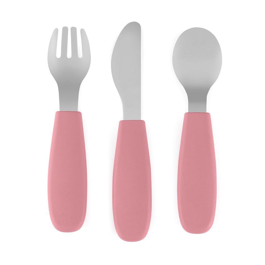 PETITE&MARS Rozsdamentes acél evőeszközkészlet Take&Match Dusty Rose 12m+