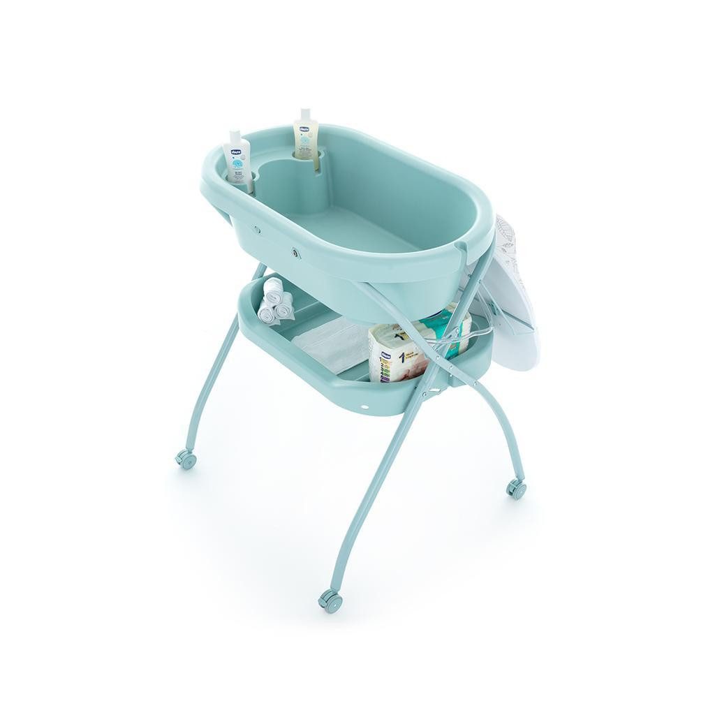 PETITE&MARS Pelenkázó állvány káddal Spa 3in1 Mint