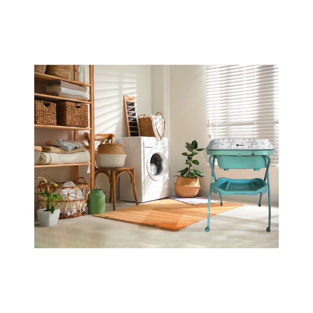 PETITE&MARS Pelenkázó állvány káddal Spa 3in1 Mint