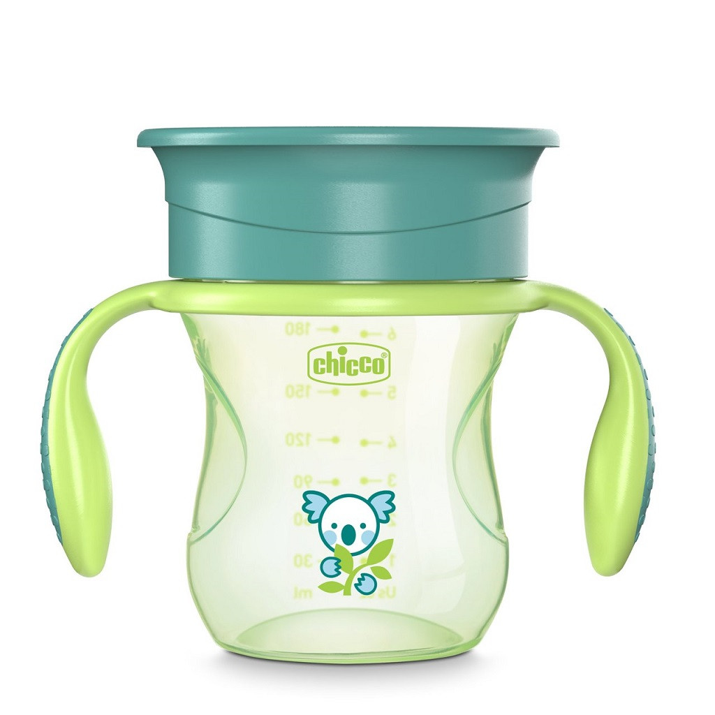 Chicco Perfect 360 itatópohár fogantyúkkal, zöld, 12hó+ (200 ml)