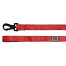 EXPLORER DOG Póráz piros-topográfia L - 170x2,5 cm