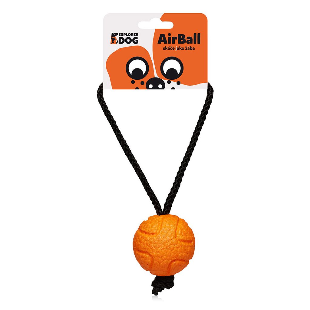 EXPLORER DOG AirBall kötélen Narancssárga 6,5 cm