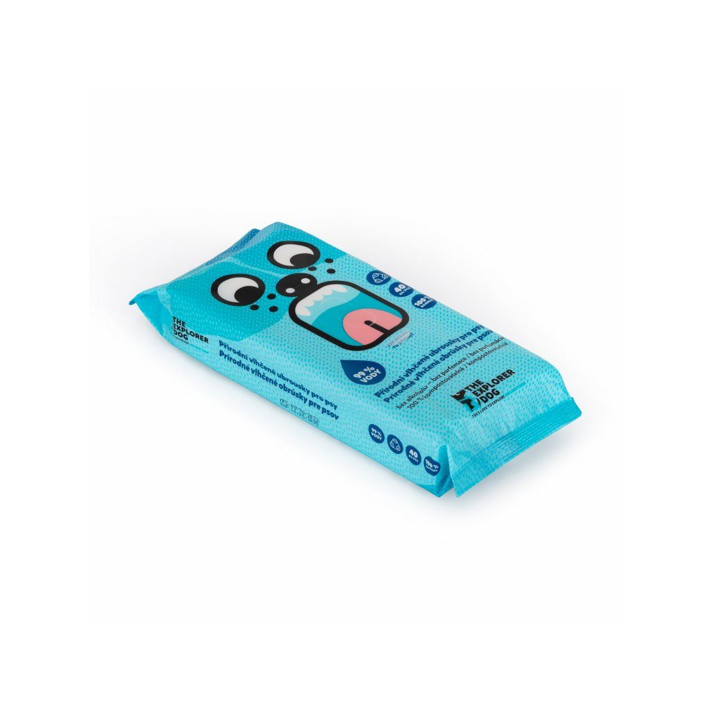 EXPLORER DOG 100% BIO lebomló nedves törlőkendő 40 db