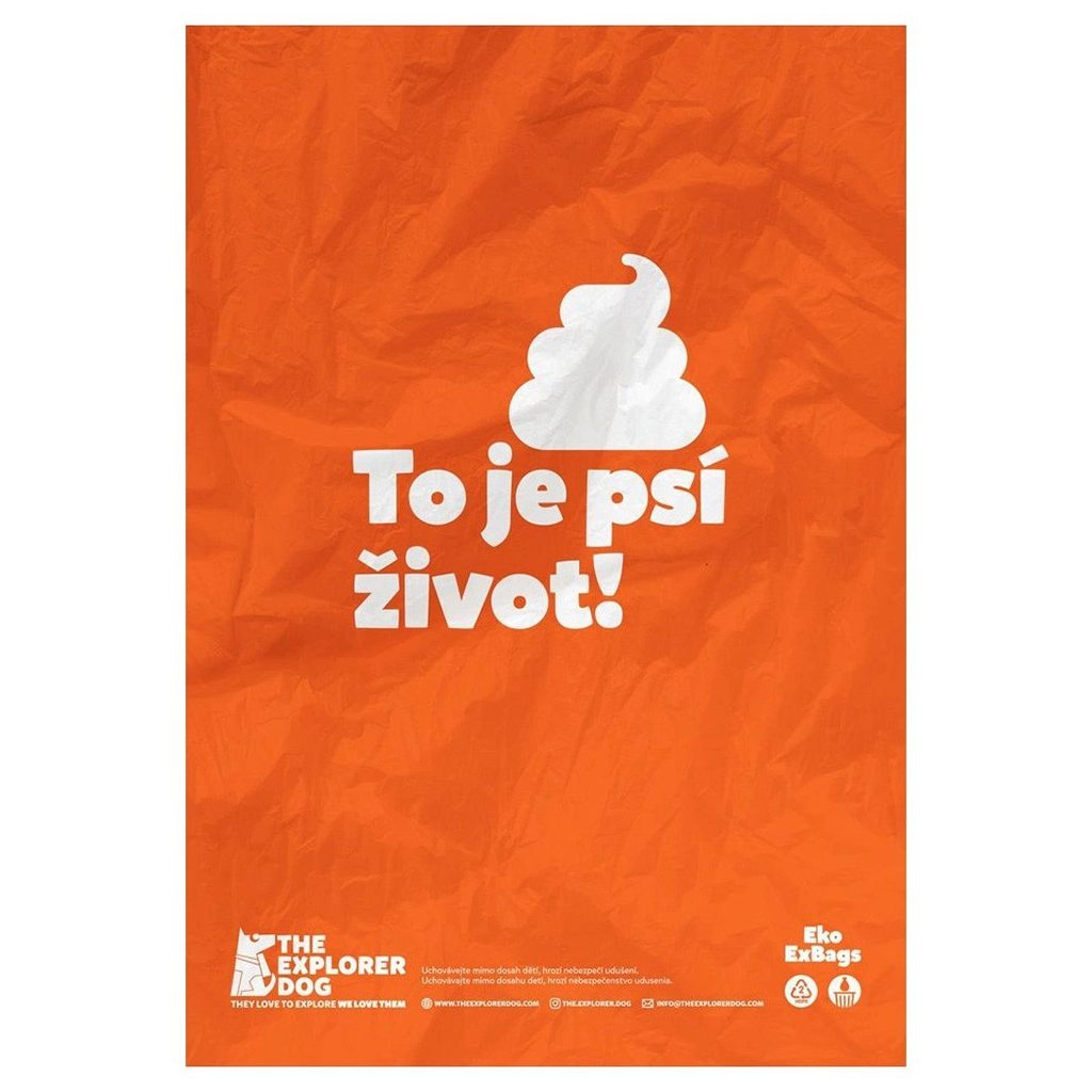 EXPLORER DOG Kutyaürülék zacskó újrahasznosított anyagokból - 60 db