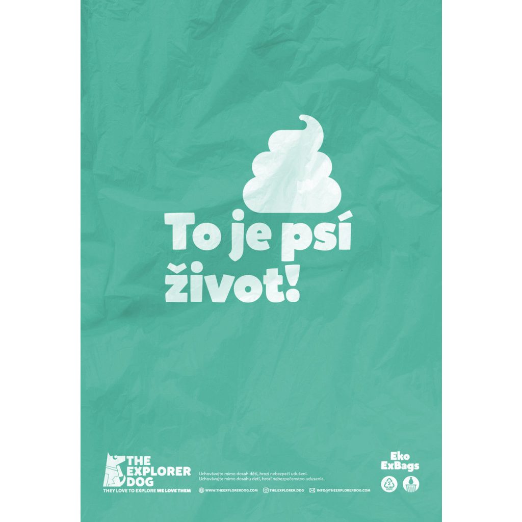 EXPLORER DOG menta illatú újrahasznosított kutyaürülék zacskók 60 db