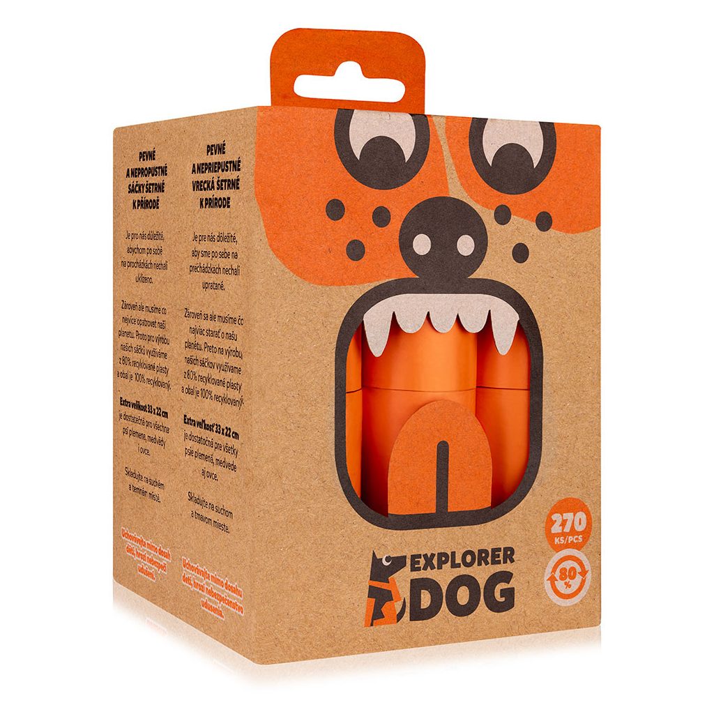 EXPLORER DOG Kutyaürülék zacskó újrahasznosított anyagokból - 270 db